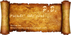 Palkó Dániel névjegykártya